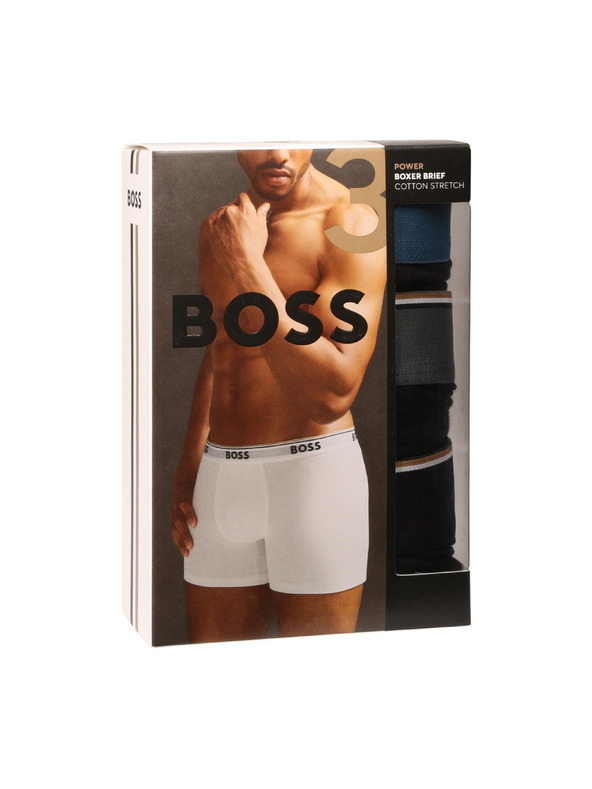 BOSS Komplet od tri - muške bokserice BOSS crne