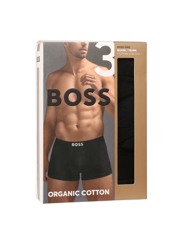 BOSS Komplet od tri - muške bokserice BOSS crne