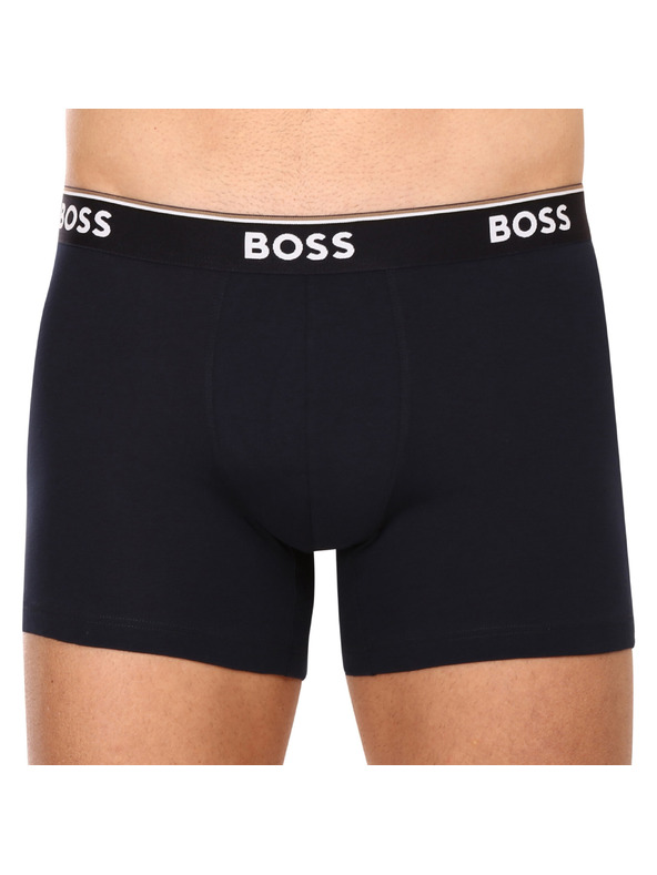 BOSS Komplet od tri - muške bokserice BOSS tamno plave