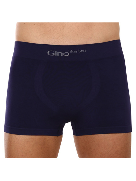 gino Muške bokserice Gino bez šavova bambusne plave