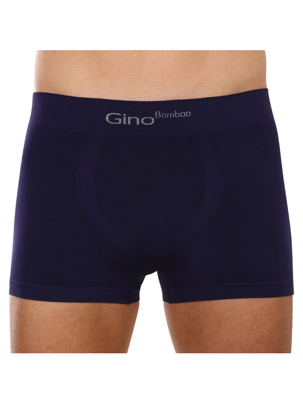 gino Muške bokserice Gino bez šavova bambusne plave