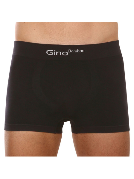 gino Muške bokserice Gino bambusne bez šavova crne