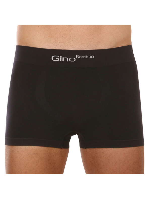 gino Muške bokserice Gino bambusne bez šavova crne