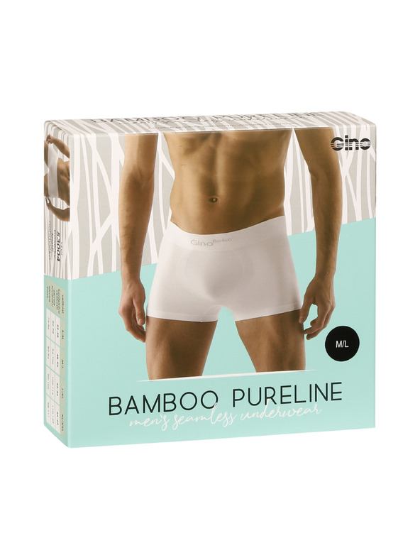 gino Muške bokserice Gino bambusne bez šavova crne