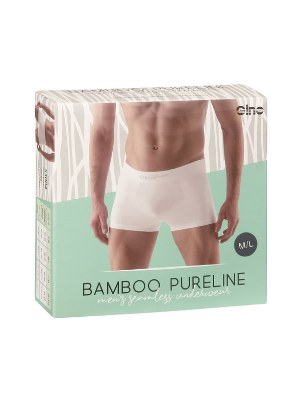 gino Muške bokserice Gino bez šavova bambusne sive