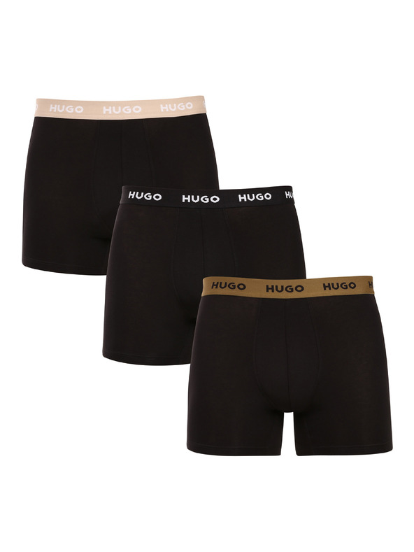 HUGO Set od troje - muške bokserice HUGO crne