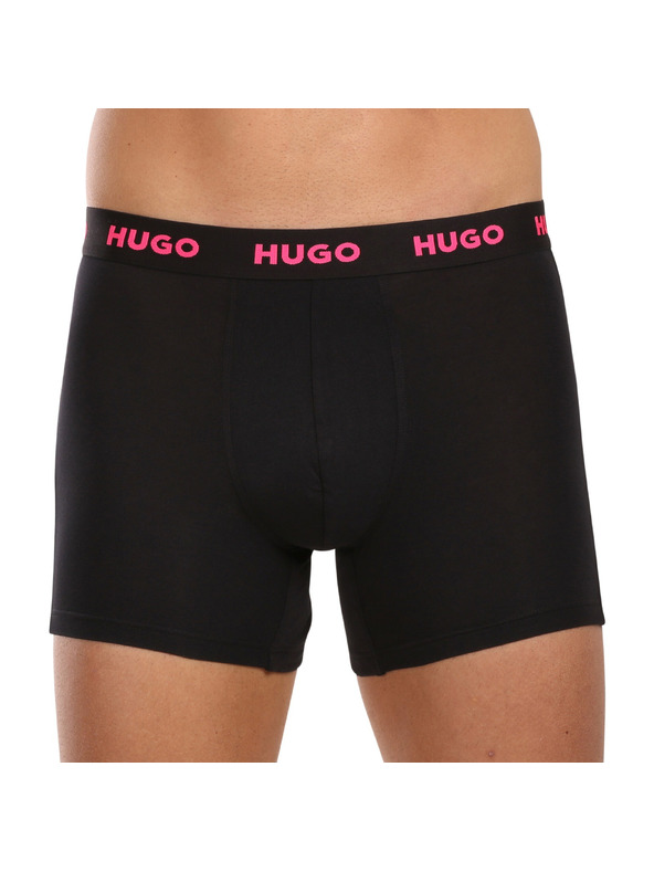 HUGO Set od troje - muške bokserice HUGO crne