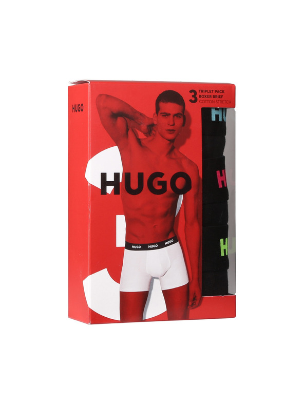HUGO Set od troje - muške bokserice HUGO crne