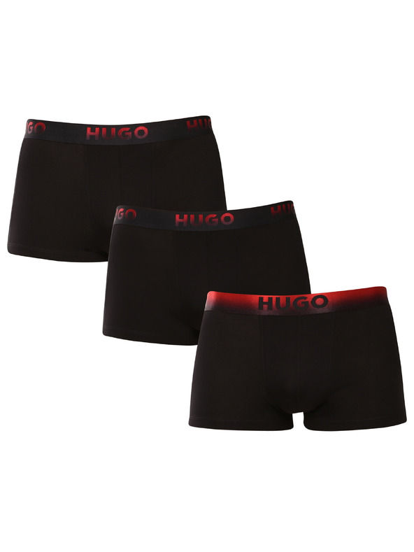HUGO Set od troje - muške bokserice HUGO crne