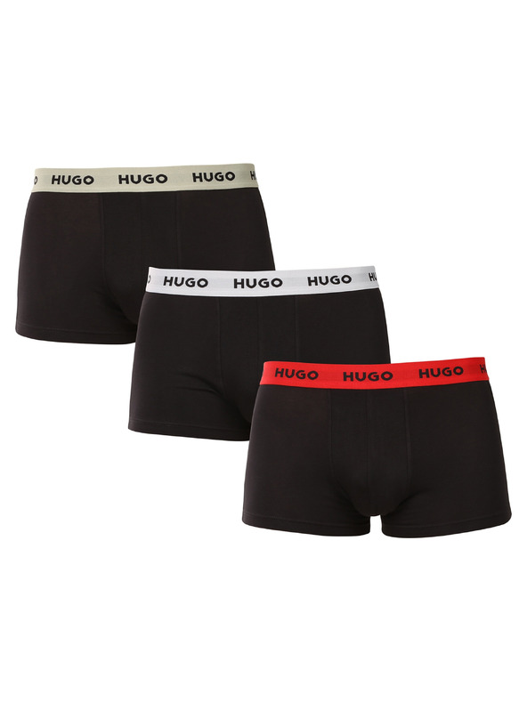 HUGO Set od troje - muške bokserice HUGO crne