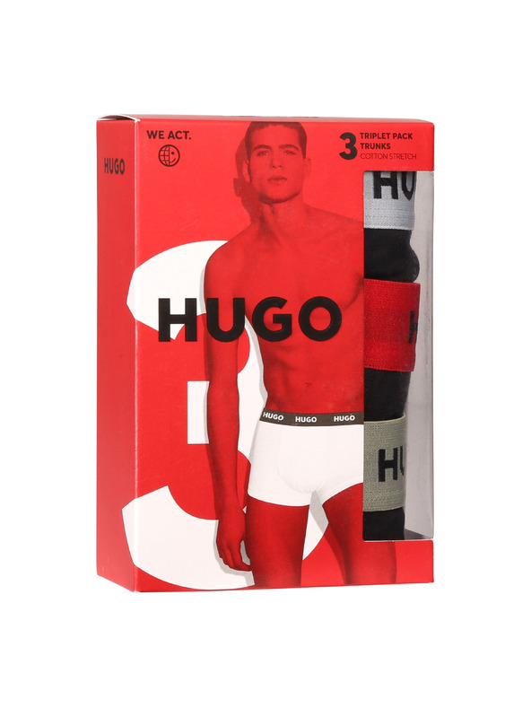 HUGO Set od troje - muške bokserice HUGO crne