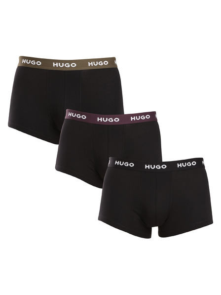 HUGO Set od troje - muške bokserice HUGO crne