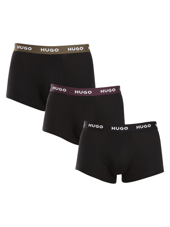 HUGO Set od troje - muške bokserice HUGO crne