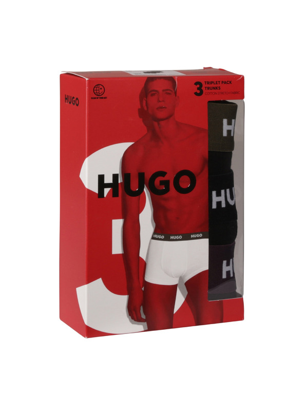 HUGO Set od troje - muške bokserice HUGO crne