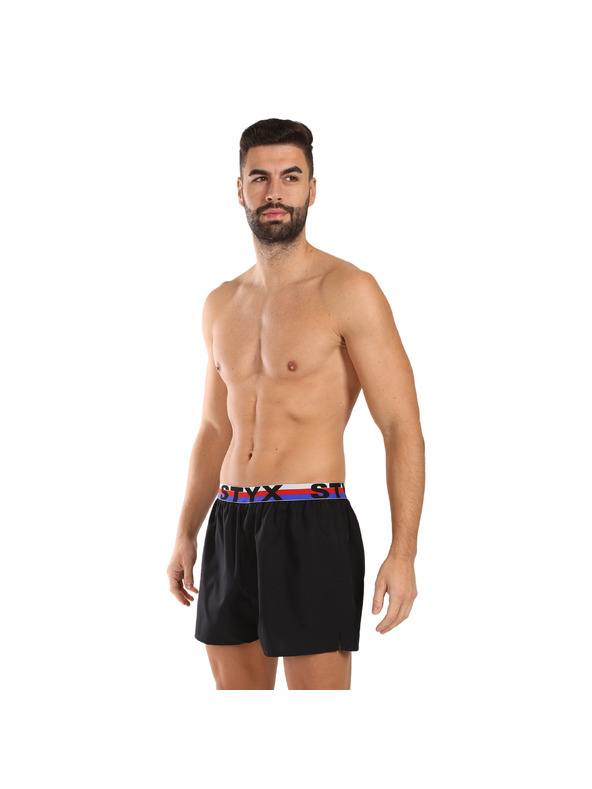 Styx Komplet od tri - muške gaće Styx sportska guma crne trikolor