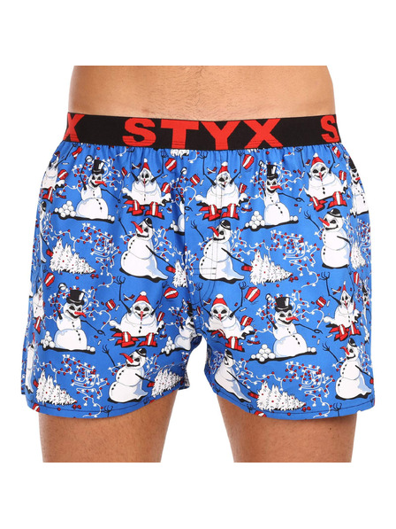 Styx Muške gaće Styx art sportska guma Božić snjegovići