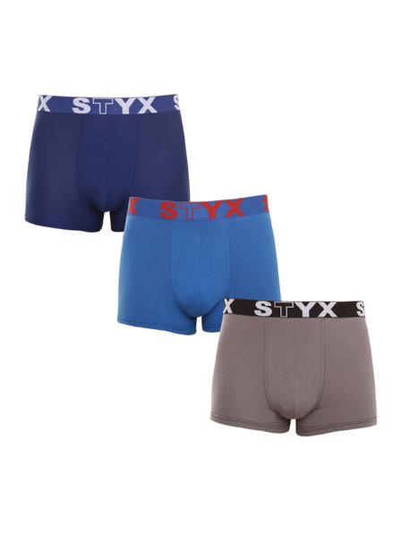 Styx Set od tri muške bokserice Styx sportske gumene višebojne