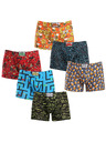 Styx Set od šest - muške boxerice Styx long art klasična guma višebojne