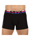 Styx Muške boxerice Styx long sportska guma crne trikolor