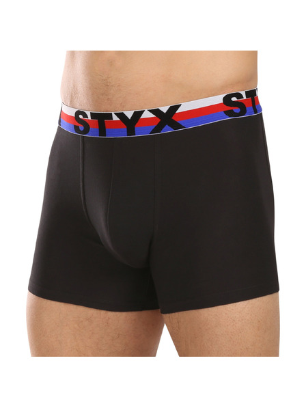 Styx Muške boxerice Styx long sportska guma crne trikolor