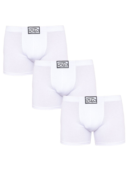 Styx Set od tri - muške boxerice Styx long klasična guma bijele