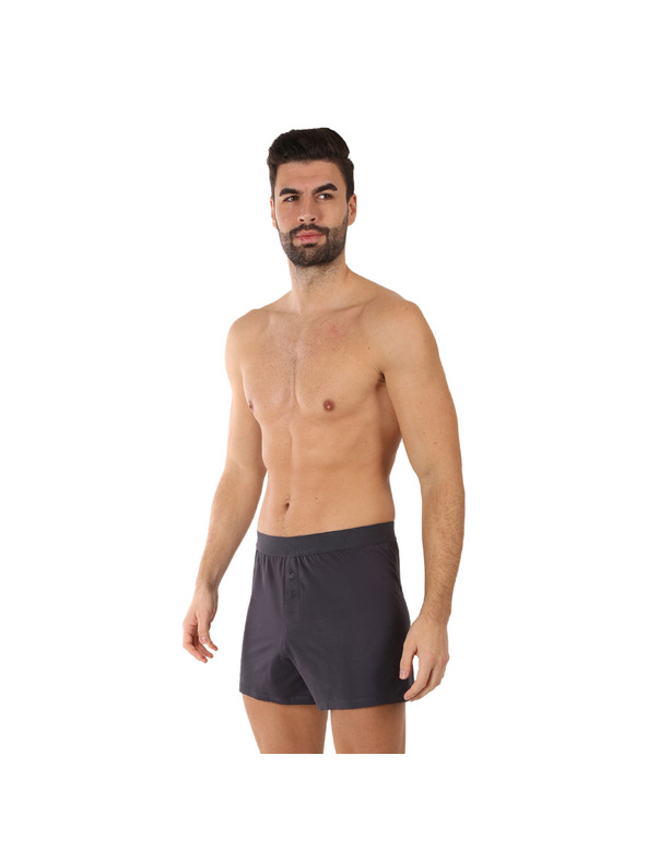 gino Muške boxer gaće Gino bambusne sive