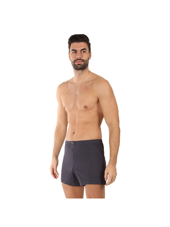 gino Muške boxer gaće Gino bambusne sive