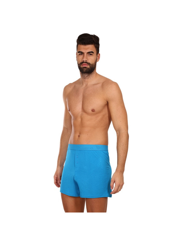 gino Muške boxer gaće Gino bambusne plave
