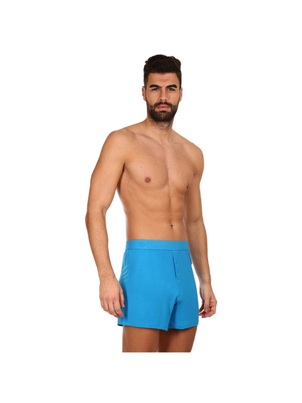 gino Muške boxer gaće Gino bambusne plave