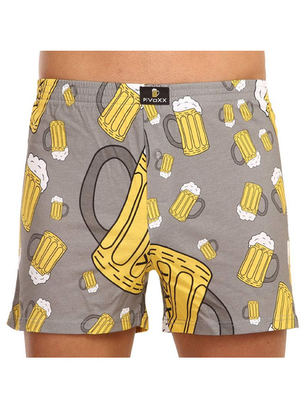 VoXX Muške boxer gaće VoXX sive (Karlos - puno piva)