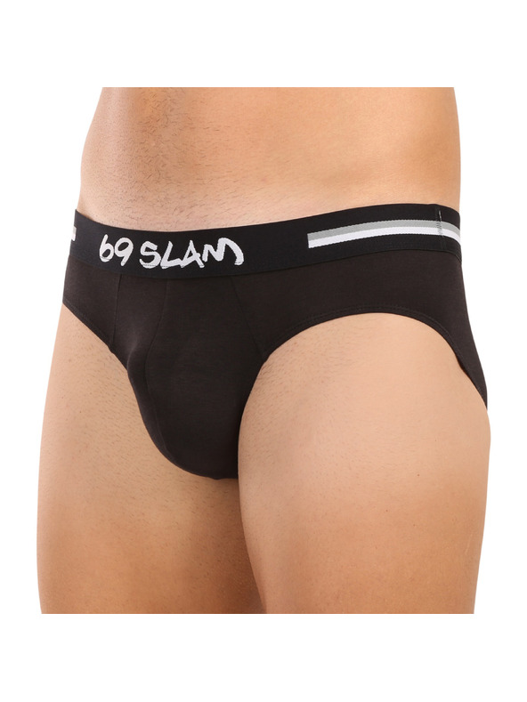 69slam Muške gaće 69SLAM Hanry plain bamboo hip crne
