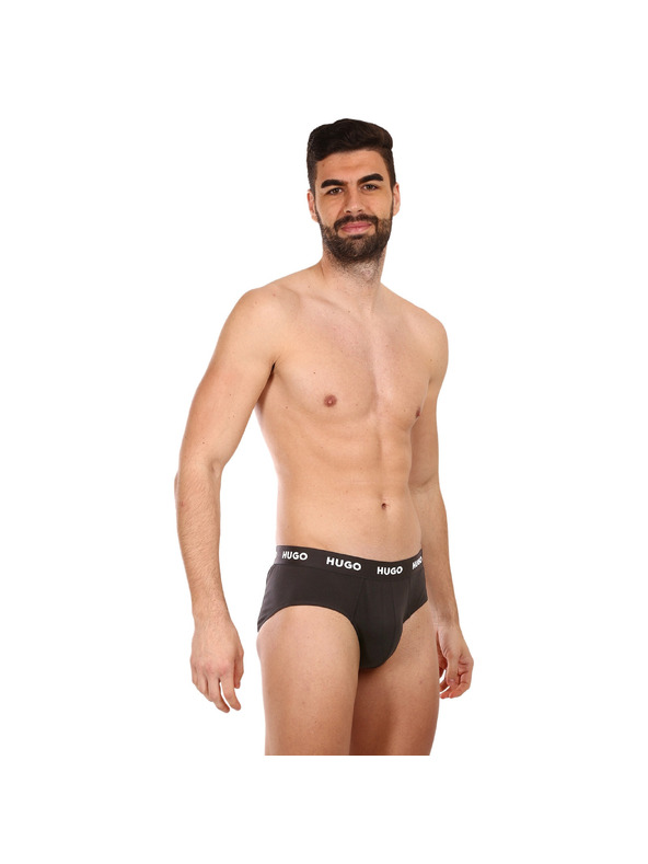 HUGO Set od tri - muške gaće HUGO crne