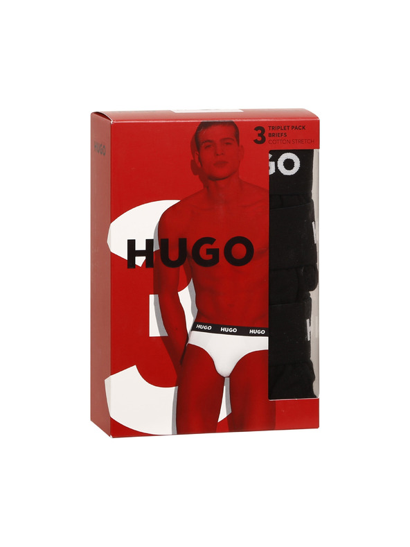 HUGO Set od tri - muške gaće HUGO crne