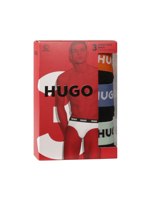 HUGO Set od tri - muške gaće HUGO crne