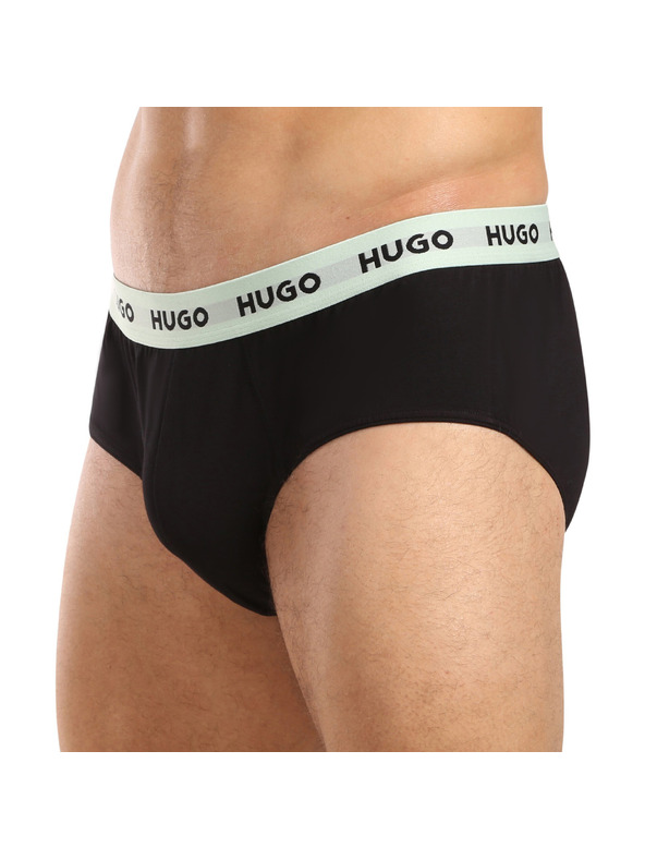 HUGO Set od tri - muške gaće HUGO crne