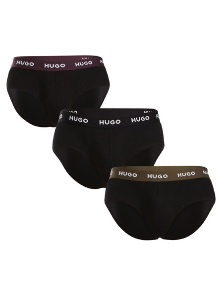 HUGO Set od tri - muške gaće HUGO crne