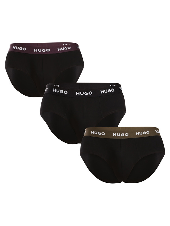 HUGO Set od tri - muške gaće HUGO crne