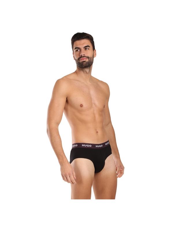 HUGO Set od tri - muške gaće HUGO crne