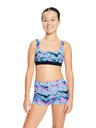 Modibodi Djevojčji kupaći kostim Modibodi Performance Reversible Crop Top Marble Blue gornji dio