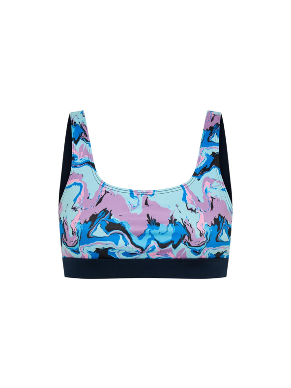 Modibodi Djevojčji kupaći kostim Modibodi Performance Reversible Crop Top Marble Blue gornji dio