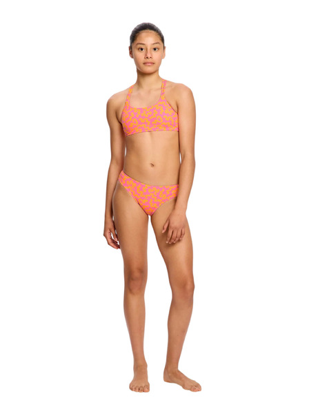 Modibodi Djevojčji menstruacijski kupaći kostim Modibodi Bikini Brief Light Wavy Pink donji dio