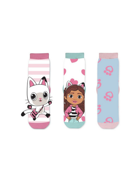Trenýrkárna Set od tri - dječje čarape Gabby's Dollhouse višebojne (41284/pink)
