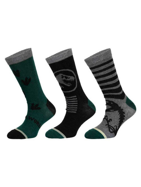 Trenýrkárna Set od tri - dječje čarape Jurassic World višebojne (39267/green)