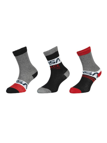 Trenýrkárna Set od tri - dječje čarape NASA višebojne (39133/red)