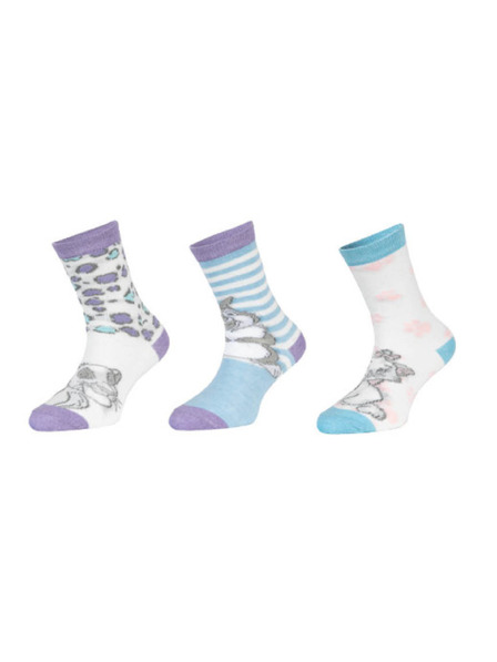 Trenýrkárna Set od tri - dječje čarape Disney Animals višebojne (39132/purple)