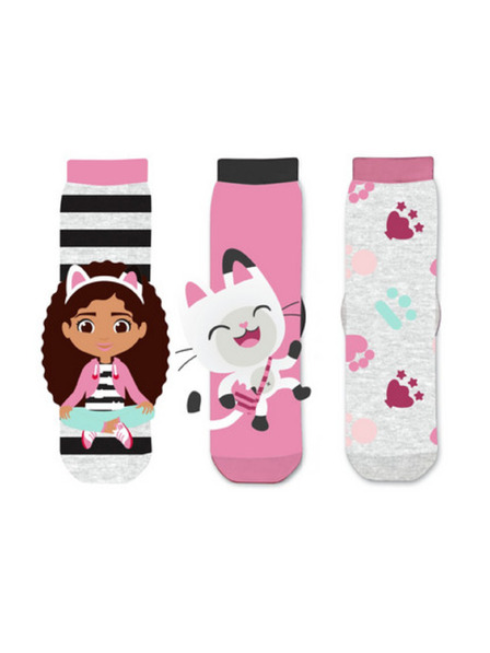 Trenýrkárna Set od tri - dječje čarape Gabby's Dollhouse višebojne (41284/black)