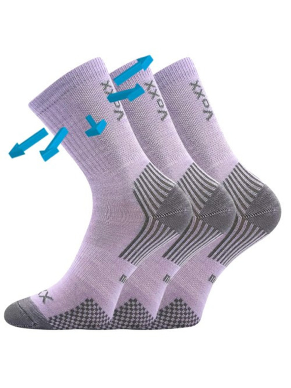 VoXX Set od tri - dječje čarape Voxx merino ljubičaste