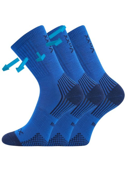 VoXX Set od tri - dječje čarape Voxx merino plave