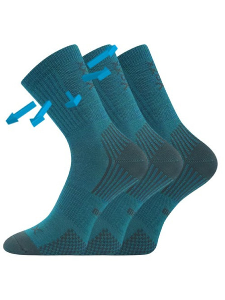 VoXX Set od tri - dječje čarape Voxx merino zelene