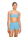 Modibodi Djevojčje menstrualne plivačke Modibodi Performance Hi Waist Short Super Wavy Blue donji dio
